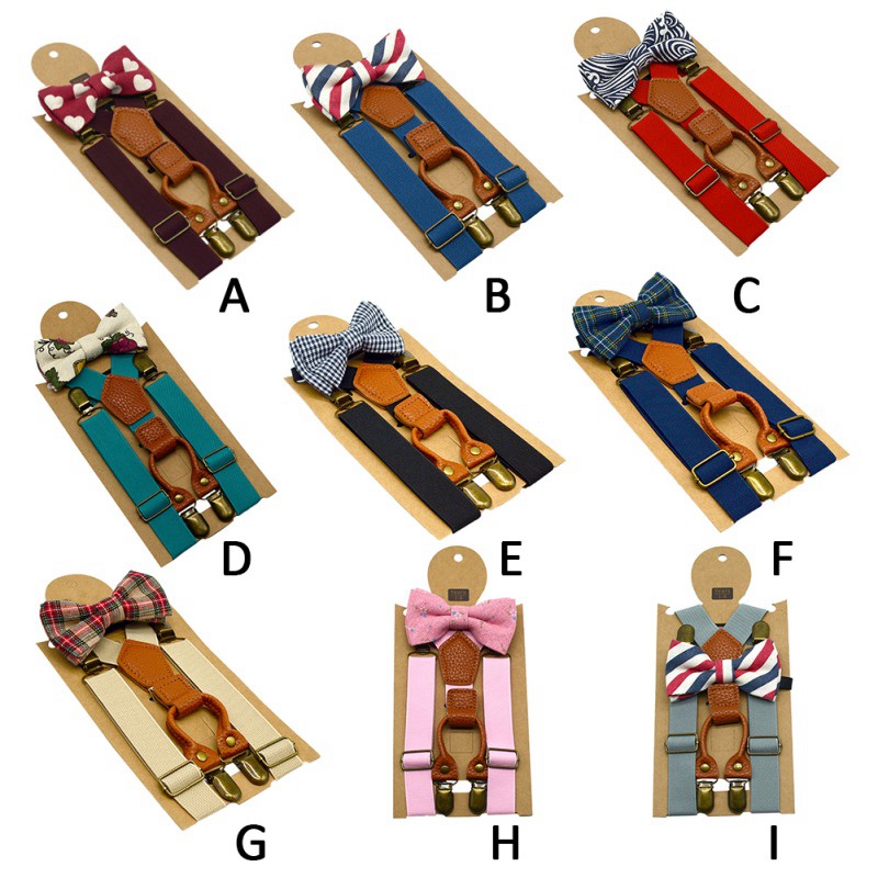 Kids Suspenders Fashion Children Adjustable Clip-On Braces Suspenders Baby Clothes Accessories