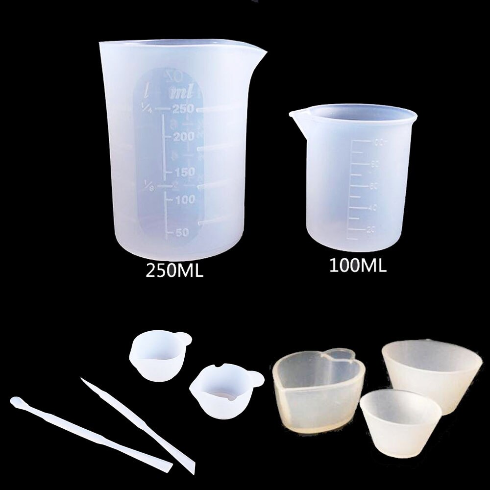 30/100/300/750/250ML Silicone Measuring Cup Split Cup Resin Silicone Mould Handmade DIY Jewelry Making Tool Epoxy Resin