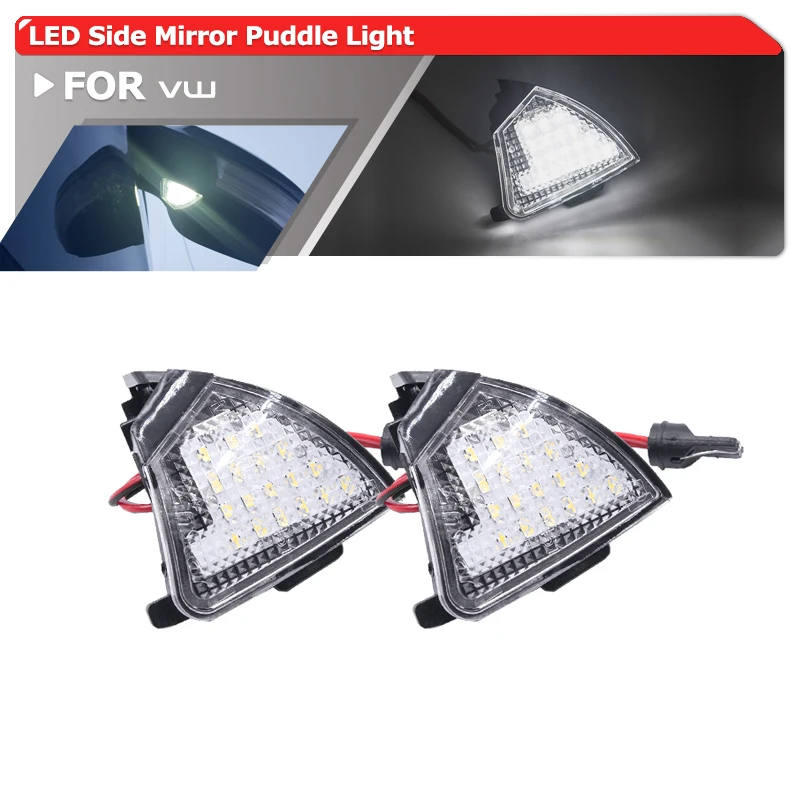 2x Canbus Led Under Side Mirror Puddle Light Module For VW Golf 5 GTI MK5 MKV Passat B6 CC Eos Golf