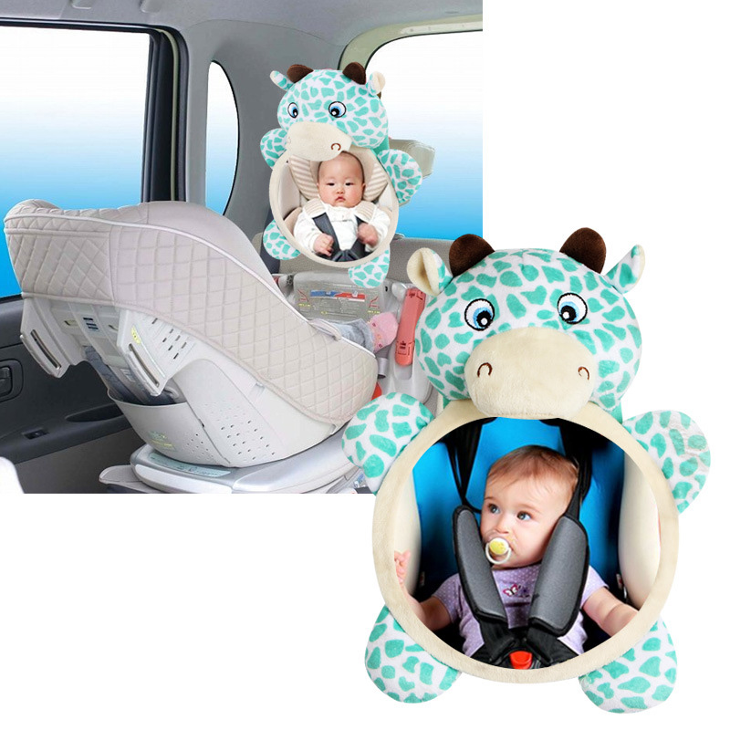 Cute Car Baby Mirror Wide View Rear Adjustable Safety Seat Car Back Mirror Headrest Mount Safety Kids Monitor Car Accessories