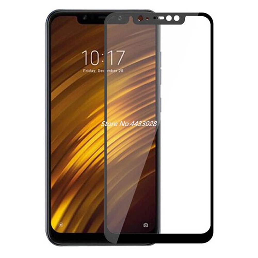 For Xiaomi Pocophone F1 Glass 2.5D Full Glue Cover Tempered Glass For Xiaomi Pocophone F1 Screen Protector Protective Glass Film
