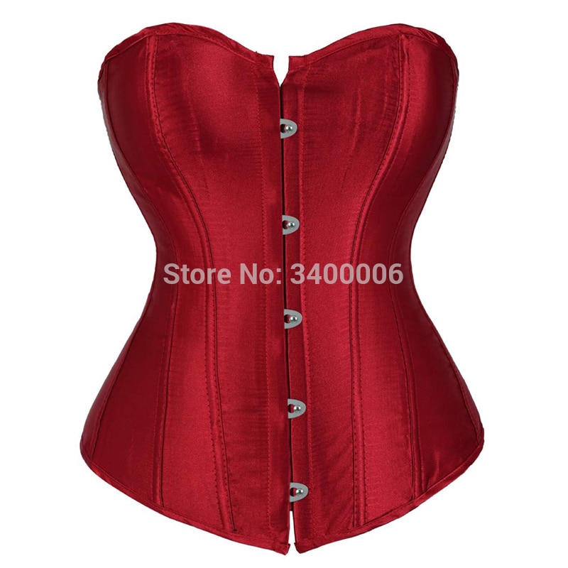 Caudatus Women Corsets Bustiers Overbust Tops Satin Sexy Costume Corset Corselet Brocade Vintage Style Bridal Korsett Plus Size