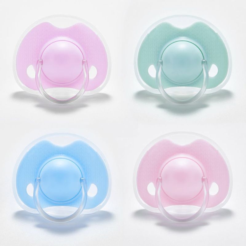 High Quality Baby Silicone Pacifier Newborn Infant Baby Boys Girls Dummy Nipples Flat Round Head Soother