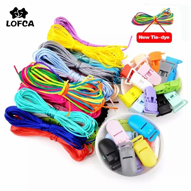 LOFCA 10pcs Baby Pacifier Clips 15/20mm Plastic Pacifier Clips Infant Nipples Multi Color Clamp DIY Baby Toy Jewelry Making