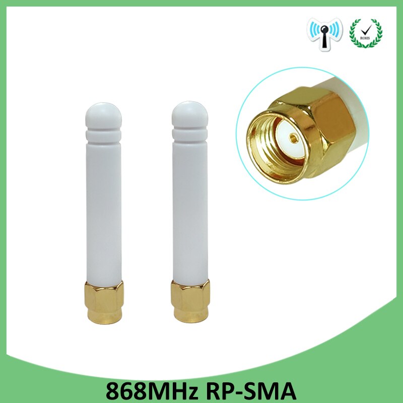 GRANDWISDOM 2pcs 868mhz antenna 3dbi sma female 915mhz lora antene pbx iot module lorawan signal receiver antena
