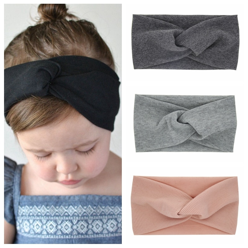 Baby Headband Girls Knitting Hair Accessories Infant Twist Soft Turban Newborn Solid Headwarp Toddler Children Warmer Headwear