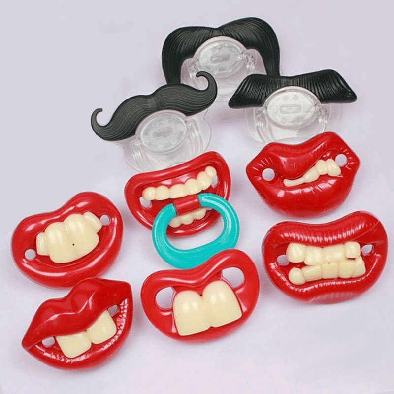 Funny Baby Pacifiers Nipple Food Grade Silicone Teethers Toddler Pacifier Orthodontic Soothers Teat for Babies Pacifier Gift