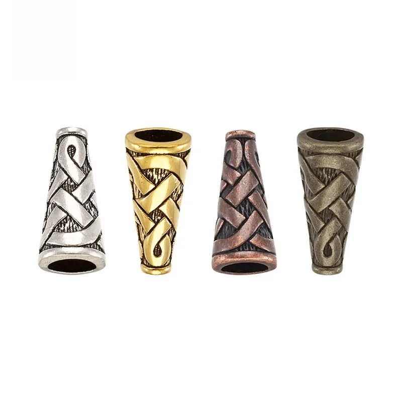 Pandahall 20-50pcs/Set Alloy Bead End Caps Cone for Jewelry Findings Making Components Mixed Color