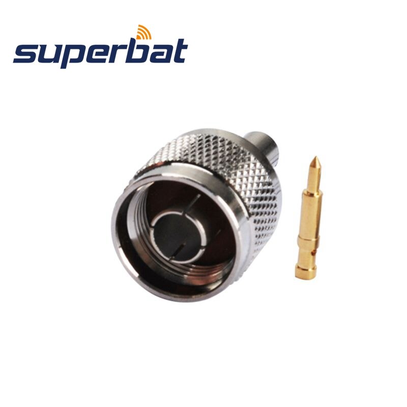 Superbat N Crimp Male RF Coaxial Connector for Cable LMR240 Nickelplated