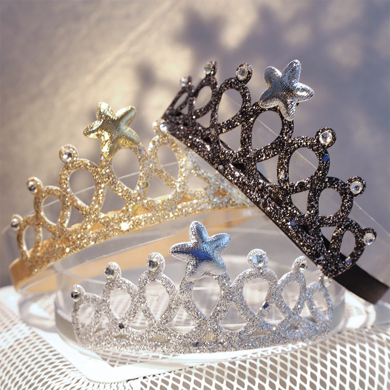 New Arrival Glittering Crown Headband Girls Hair Band Head Wrape Hair Accessories Princess Tiara Headband Kids Headwear