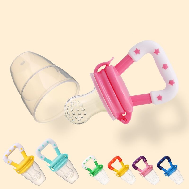 New Luxury Baby Food Pacifier Clips Soother Holder Nipple Feeder Silicone Fruits Feed Infant Feeding Supplies for Newborn 2022