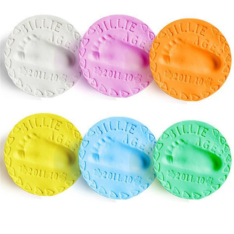 Baby Handprint Footprint Clay Toy Air Drying Soft Clay Imprint Kit DIY Souvenir Inkpad Fingerprint Infant Paw Print Pad T2211