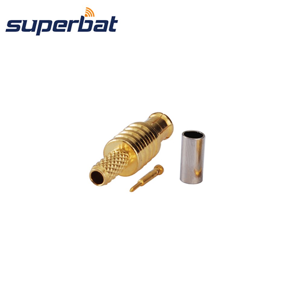 Superbat MCX Crimp Male Straight Coaxial Connector for Cable RG174 RG316 RG-188A LMR100