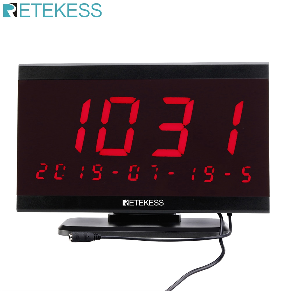 Retekess TD105 999 Channel RF Wireless Receiver Display Host For Hookah Restaurant Calling System Cafe