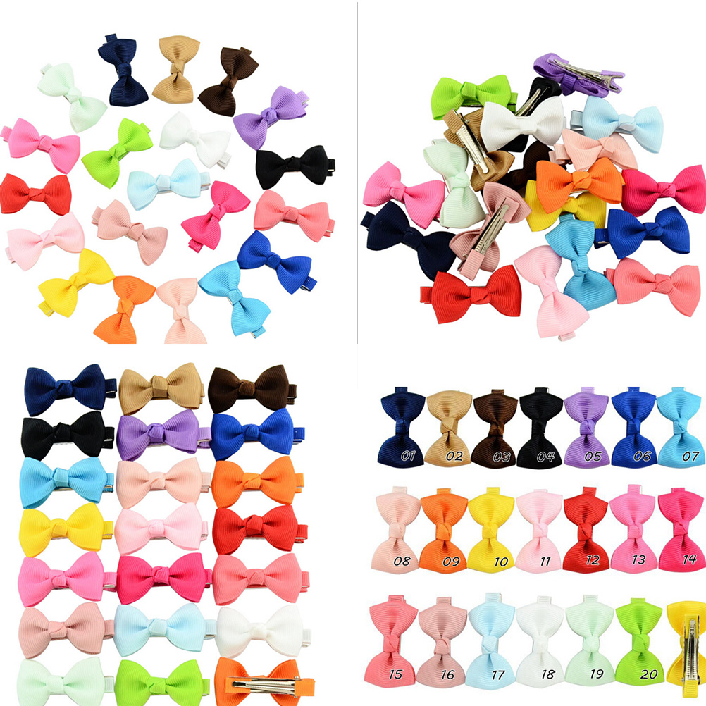 Original Baby Girls Bow Flower Small Barrettes Newborn Cute Hairpins Headwear Kids Hair Clips Headband Hair Accessories 10/20PCS