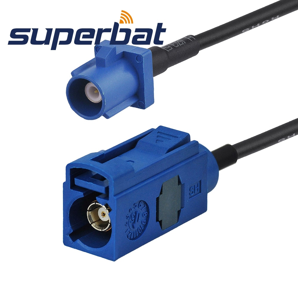 Superbat 15fts GPS Antenna Extension Pigtail Cable Fakra Type C Male to Female RG174 5M for Telematics