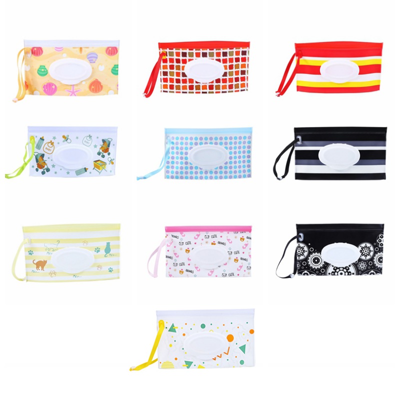 1pcs Eco-friendly Wet Wipe Pouch Dispenser EVA Case Travel Clutch Pouch Holder Reusable Refillable Portable Baby Wipes Container