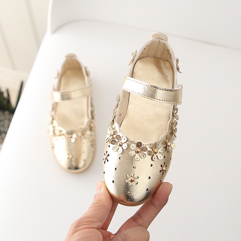 New Kids Baby Toddler Girl Children White Wedding Party Princess Leather Soft Bottom Shoes Girls Flower Single Shoes A966