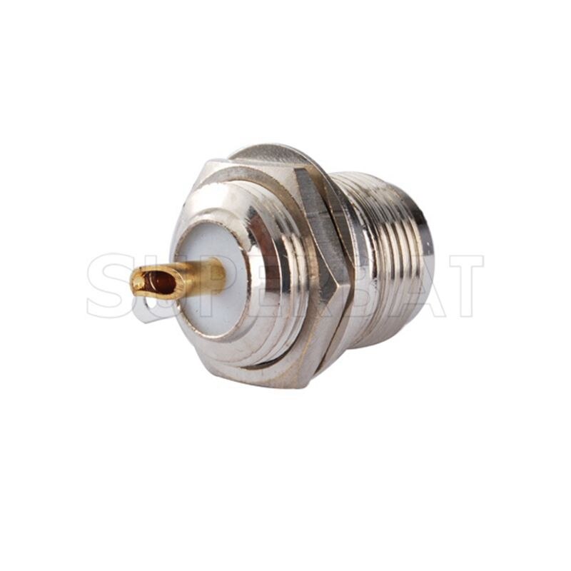 Superbat N Type Front Mount Female Bulkhead with Solder Cup Straight RF Coaxial Connector