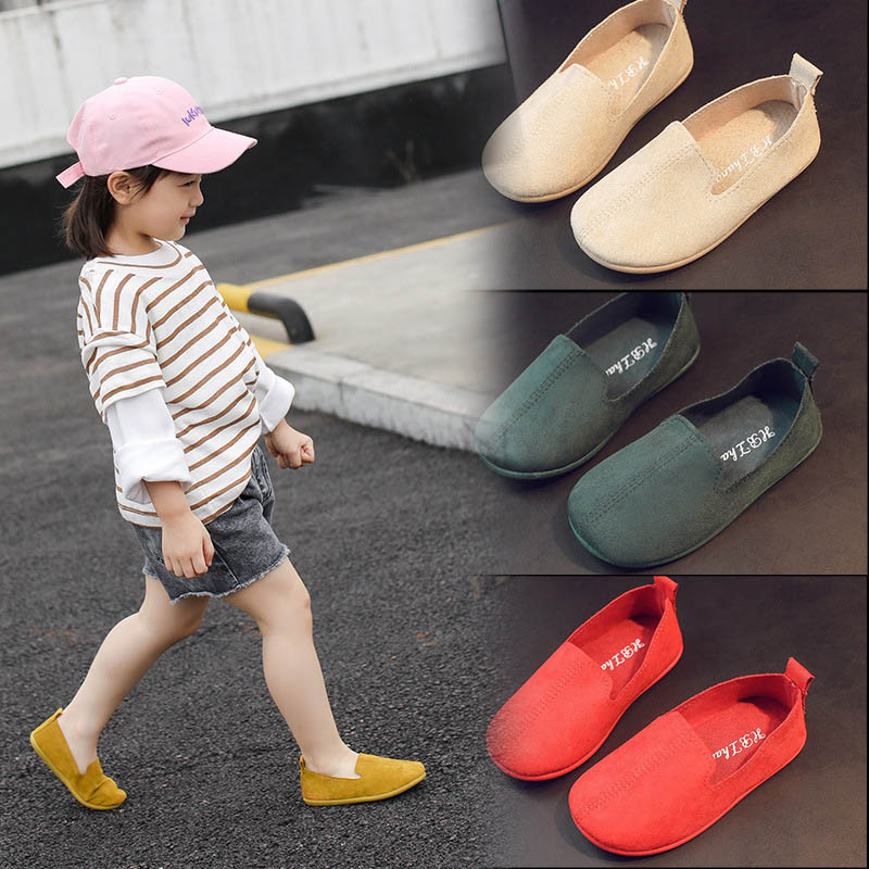 Children Boys Girls Casual Slip on Loafer Moccasins Flats Driving Walking Shoes BM88