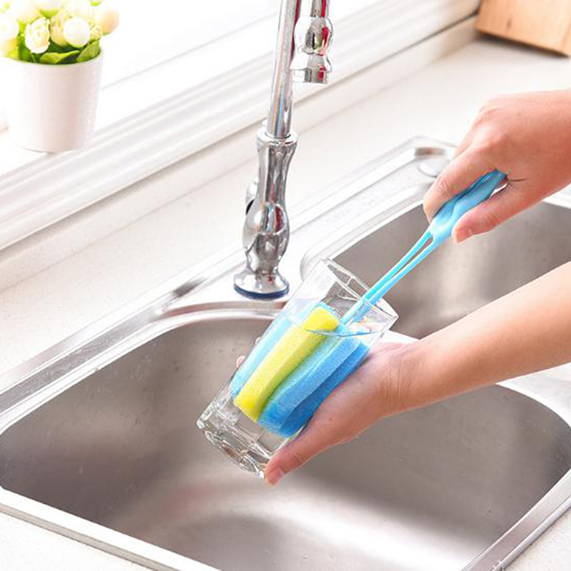 Baby High Grade Clean Sponge Milk Bottles Bottle Brush With Handle Cleaning Utensils Brush Baby Bottle Cleaners
