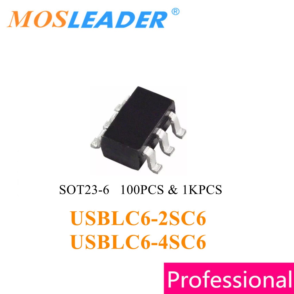 Mosleader 1000PCS 3000PCS USBLC6-2SC6 USBLC6-4SC6 SOT23-6 USBLC6 USBLC6-2 USBLC6-4 Made in China High quality