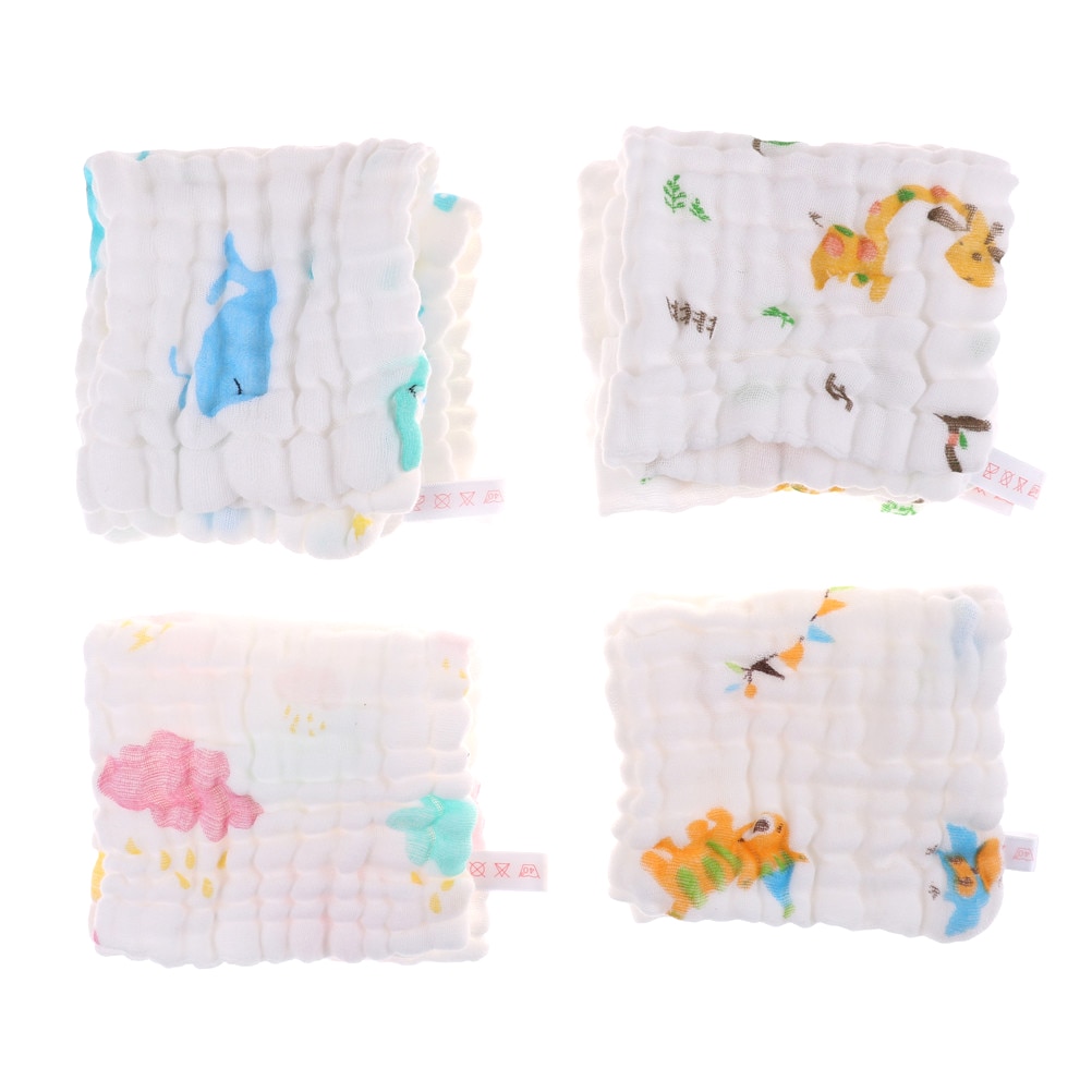 Muslin Baby Towel Newborns 6 Layers Gauze Boys Girl Cotton Bath Saliva Feeding Slobber Towel Kids Handkerchief 27x27cm 30x30cm