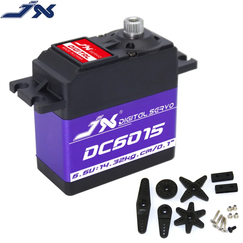 JX Servo DC6015 15kg Aluminium Shell Metal Gear Core Digital Standard Standard Angle Servos for RC