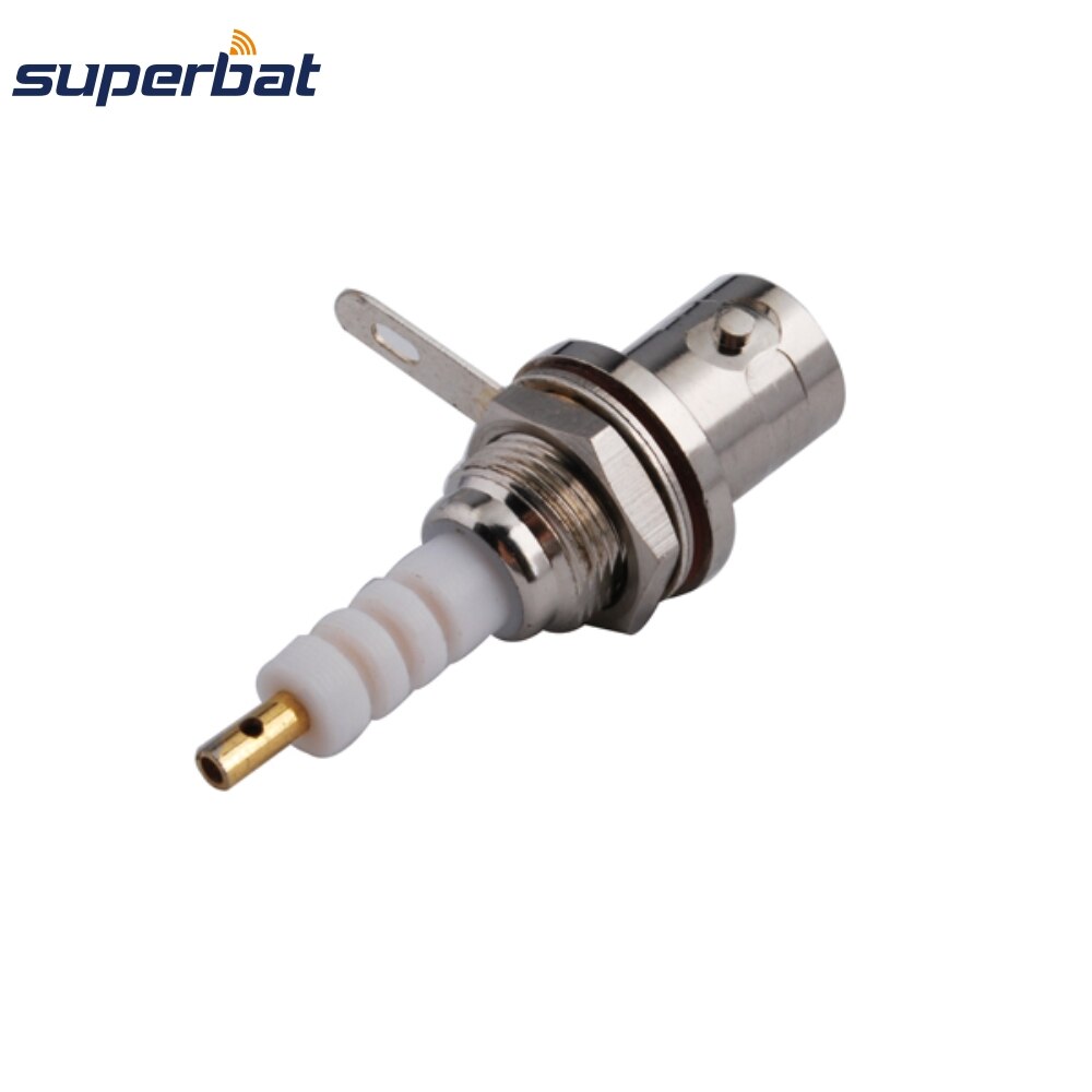 Superbat BNC Female Bulkhead with nut Solder for Panel Connector MHV 3000V Power Audio