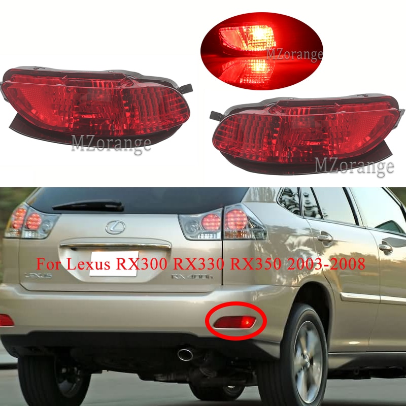 LED Rear Brake Bumper Reflector Light For Lexus RX300 RX330 RX350 2003-2008 Fog Lamp Warning Light Tail Stop Car Accessories