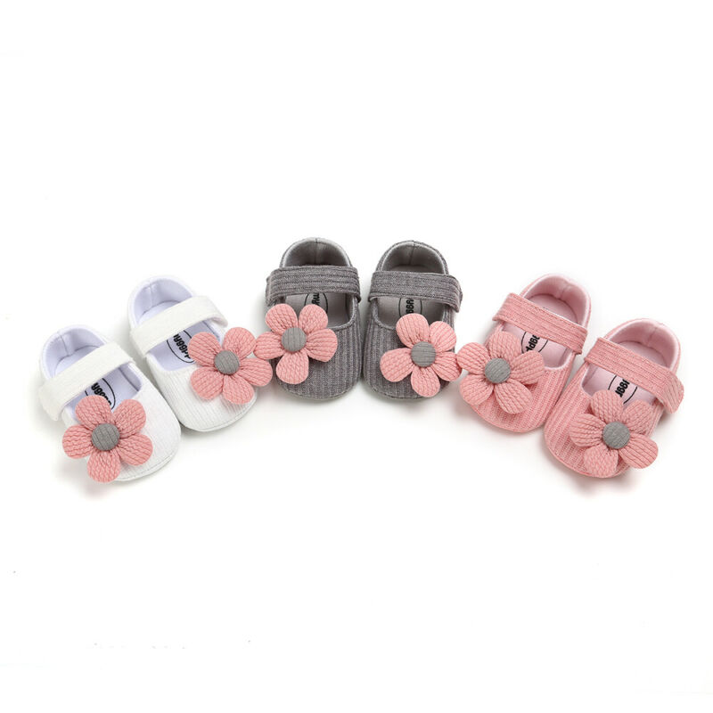 Fashion Baby Boy Girl Unisex Soft Sole Crib Shoes Cute Crawling Princess Flower Cotton Prewalker Anti-slip Pram Shoes