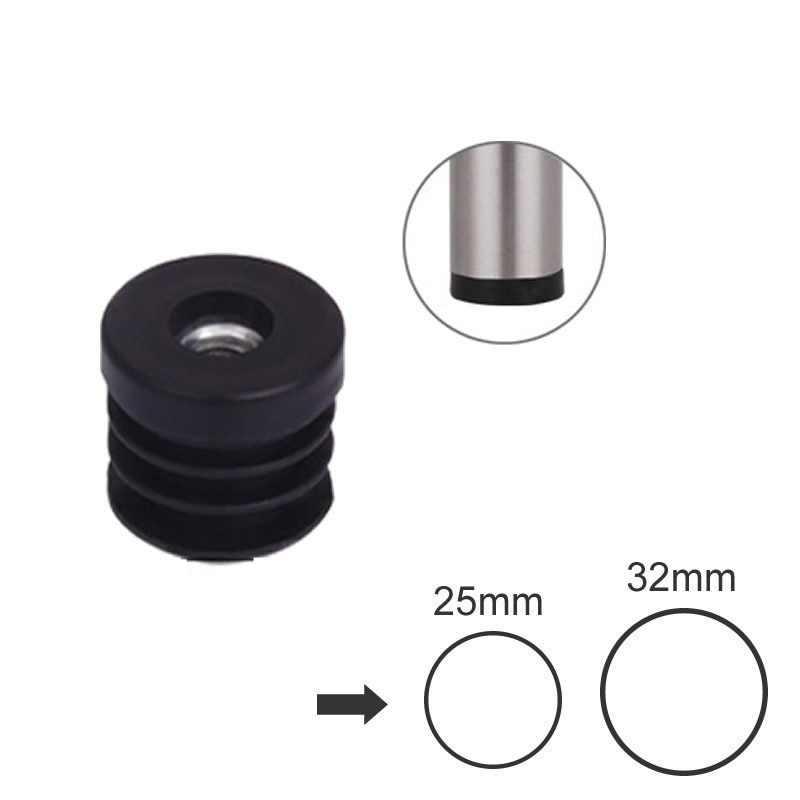 4pcs Thread Plastic Furniture Leg Plugs with Nut Blanking End Caps Insert Plugs Chair Leg Anti-slip Mat 20x20mm Furniture Parts