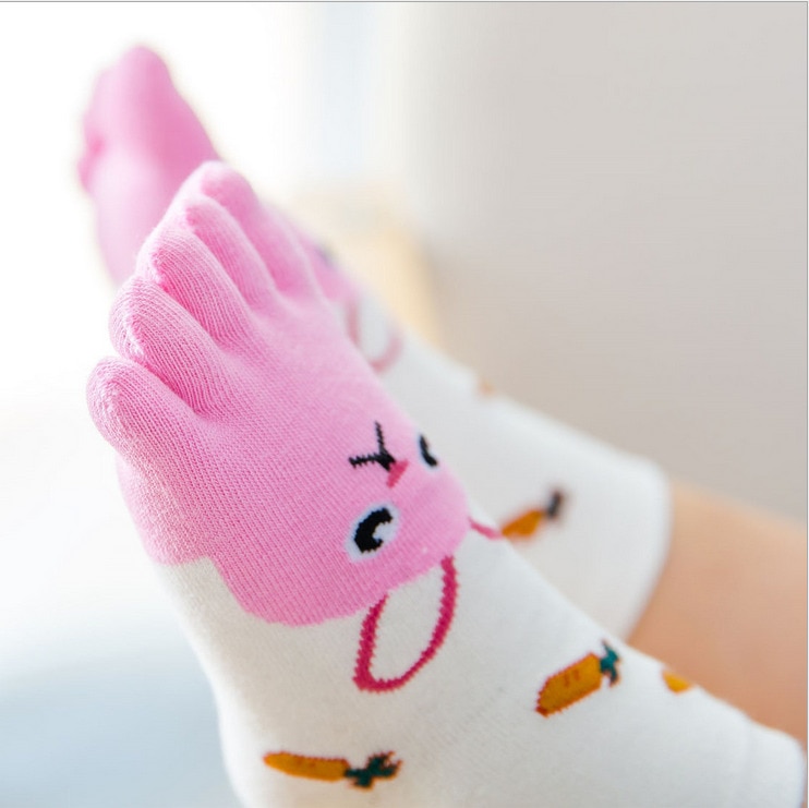 Fashion Children's Finger Socks Cute Baby Socks Toddler Baby Kids Girls Boys Cartoon Animal Five Fingers Sock Hosiery Toe S