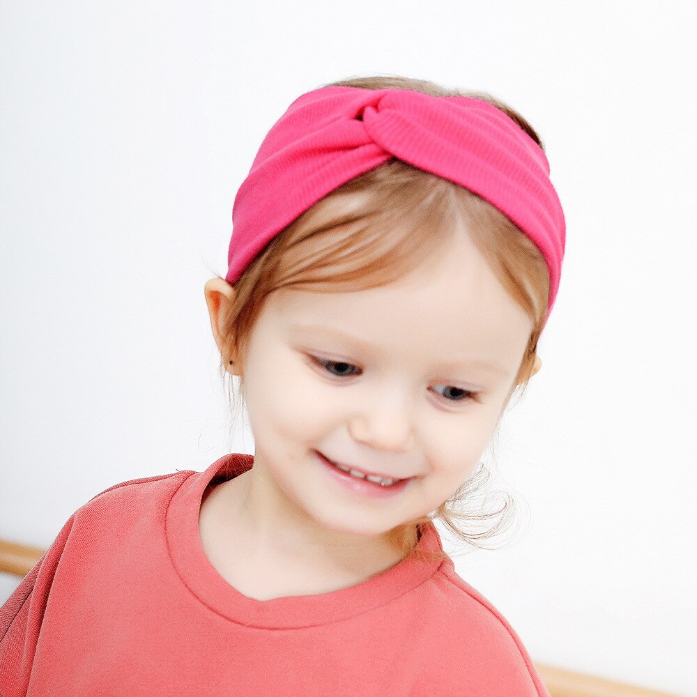 Yundfly Fashion Cross Knot Baby Headband Elastic Autumn Winter Kids Girls Headwraps Children Hair Bands Bithday Gifts Headwear