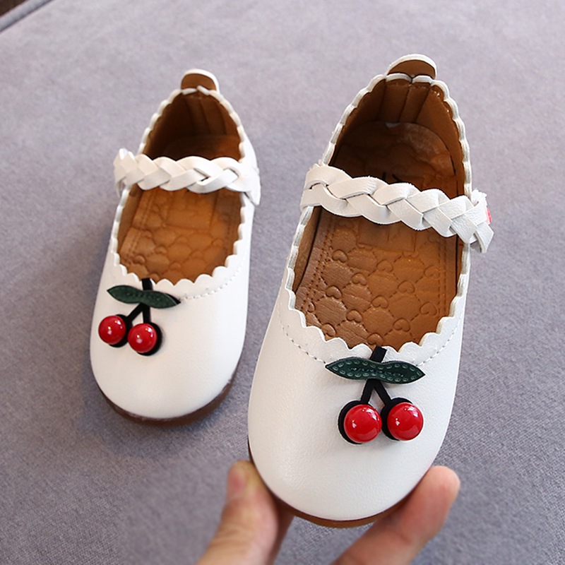 Baby Shoes Cherry Kids Shoes Toddler Children Girls Wedding Party Dress Princess Leather Shoes For Girls Dance Shoes