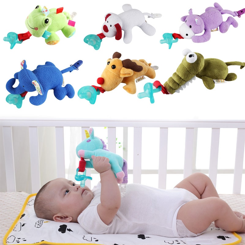 Clearance Detachable Soother Holder Baby Pacifier Chain Clip Cute Plush Toys Baby Pacify Doll Newborn Toy (not Include Pacifier)
