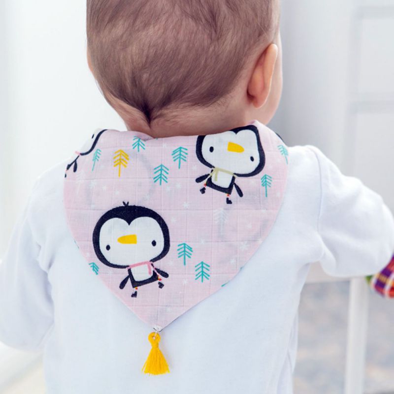 Baby Towel CottonFour-Layer Animals Pattern Kindergarten Cute Cartoon Baby Gauze Sweat Towel Pad Sling