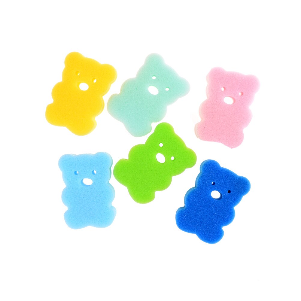 1Pcs Baby Kids Newborn Bath Brush Soft Pure Cotton Bath Foam Rub Shower Sponge
