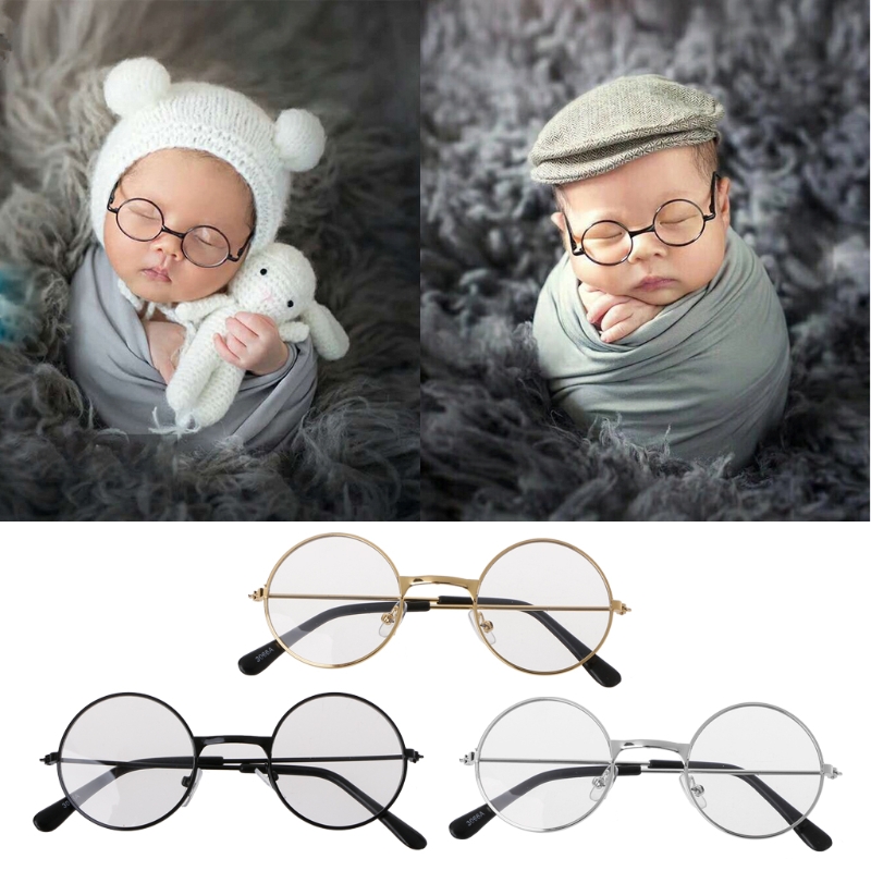 Drop Ship Newborn Baby Girl Boy Flat Glasses Photography Props Gentleman Studio Shoot