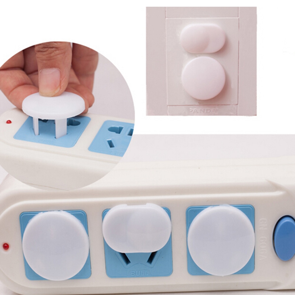 10pcs-Electric-Outlet-2-or-3-Plug-White-Cover-Children-Kids-Baby-Safety-Covers happy