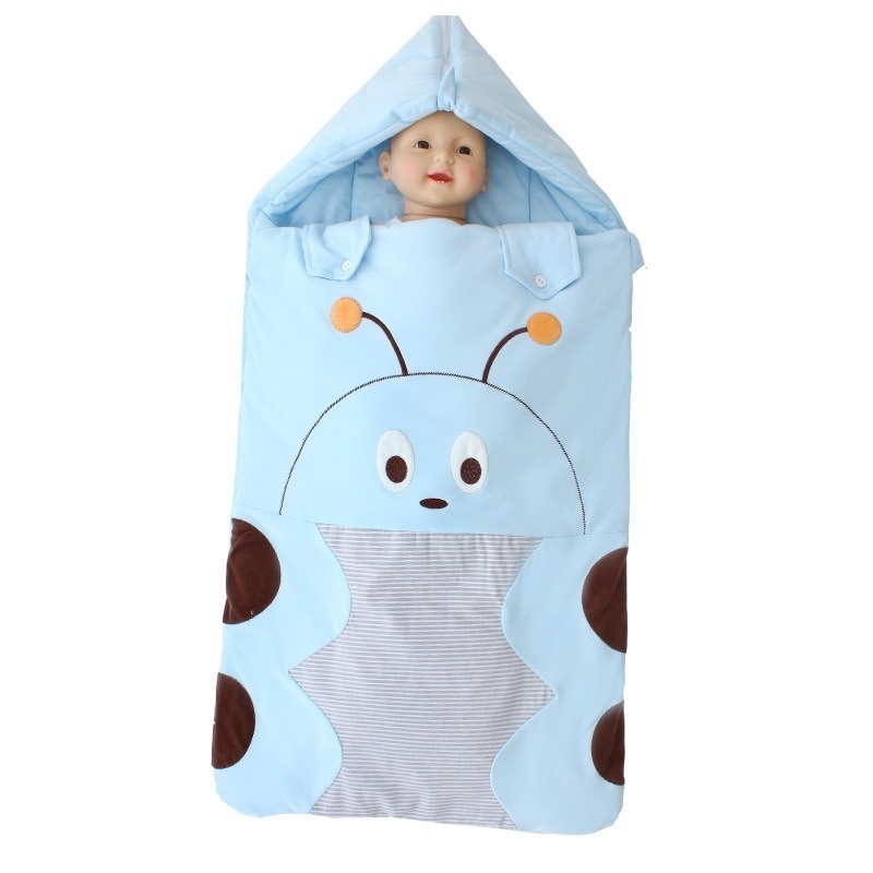 Infant Baby sleeping bags newborn cute Baby thin Warm cotton Sacks spring and autumn stroller supplies anti-kick blanket