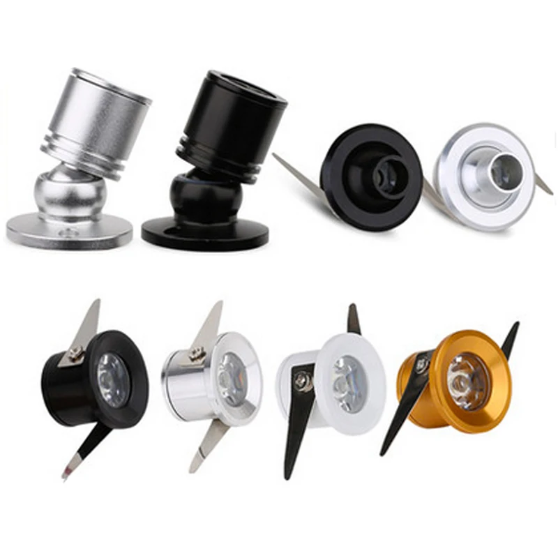 1W 3W Led Cabinet Mini Spot Light 110V 220v Downlight 12v DC Jewelry Show Include Led Driver 4000K