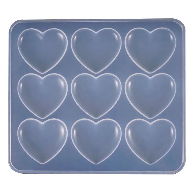 SNASAN Love Heart Silicone Mold Jewelry Making DIY Tool UV Epoxy Resin Molds Dried Flower Resin