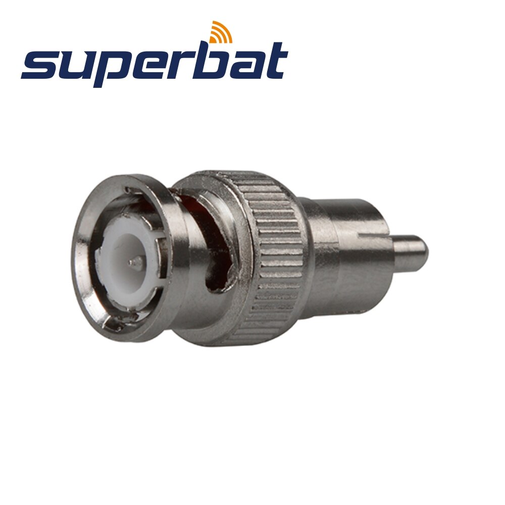 Superbat BNC-RCA Adapter BNC Male to RCA Plug Connector Straight Connector