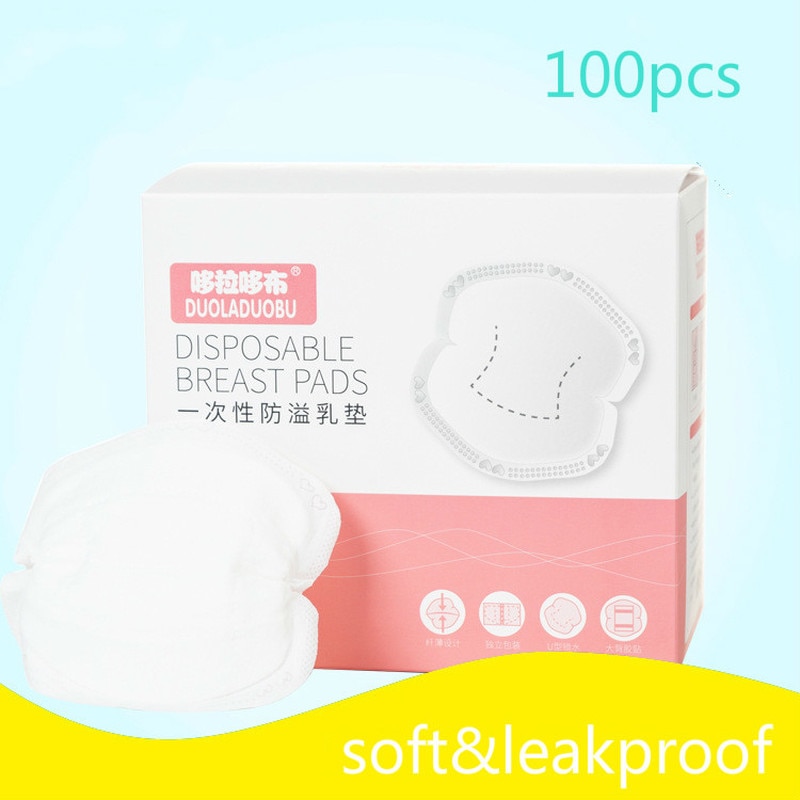 100pcs Disposable Nursing Pads Leakproof Anti-overflow Breastfeeding Breast Spill Milk Nursing Pads Absorbency Breast Pads