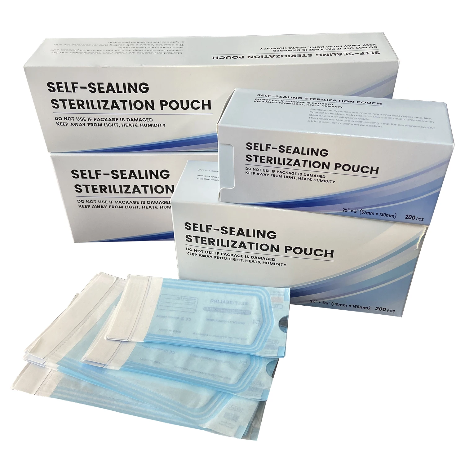 200pcs/Pack Dentista Self Sealing Sterilization Pouch Dentistry Medical Grade Paper+CPP/PET Film