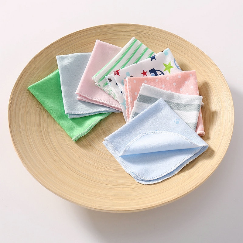 8pcs/Lot Baby Cotton Bibs Handkerchief Small Towel
