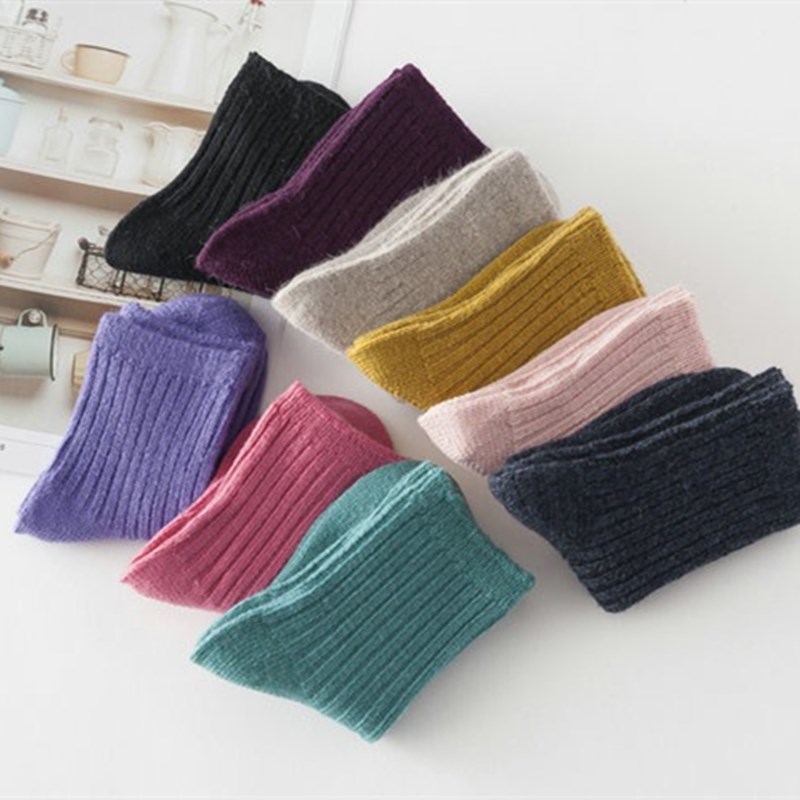 10pairs/lot Winter Children Thick Socks Warm Wool Kids Socks Baby Socks 2-8 Y Girls Boys Solid Socks