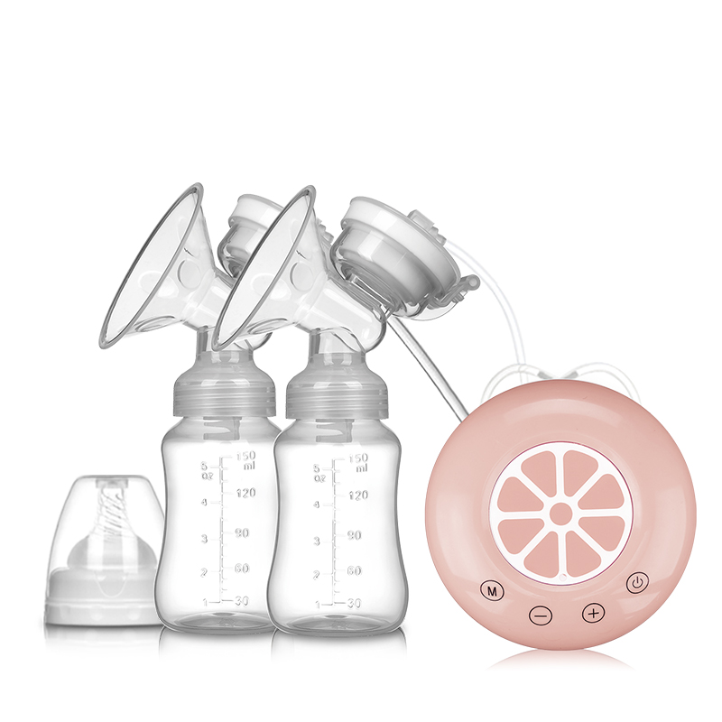 Double Milk Pumps Electric Breast Pump Single With Bottle Lemon Infant Baby USB BPA Free Powerful Breast Pump Baby Feeding T2259