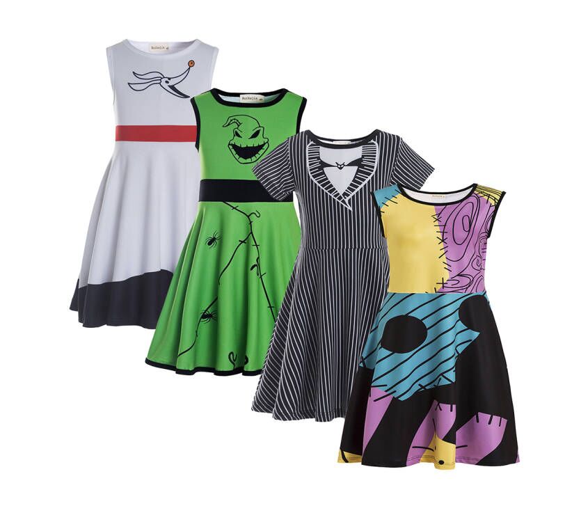 The Nightmare Before Christmas Classics Sally Women's Costume for Infants Adult Size Mommy Princess Dress kids princess dre